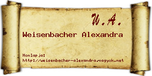 Weisenbacher Alexandra névjegykártya